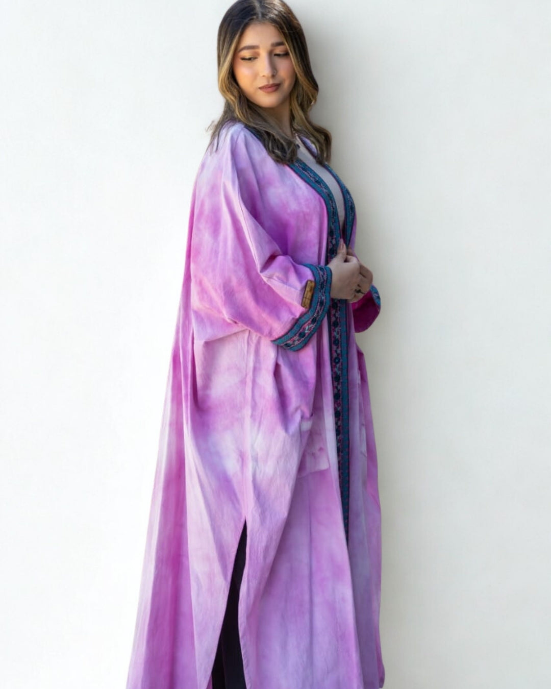 The Artisan Batik Kimono Abaya: Mystic Lilac