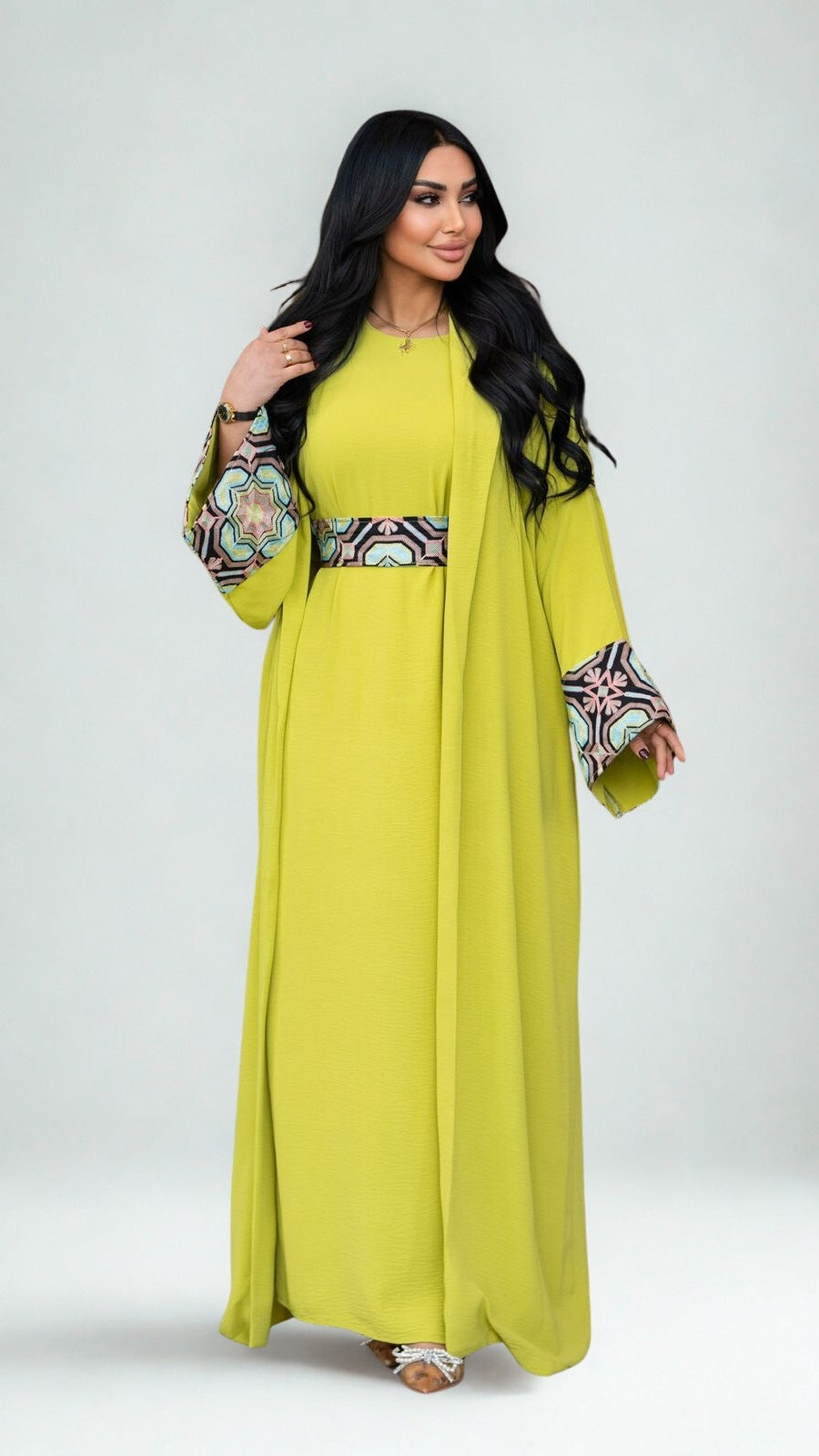 Lime Green Abaya