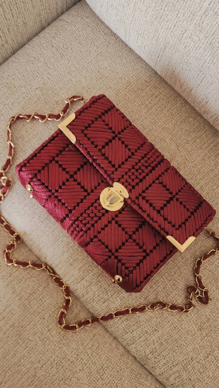 حقيبة Burgundy Bloom – Khoyot bags