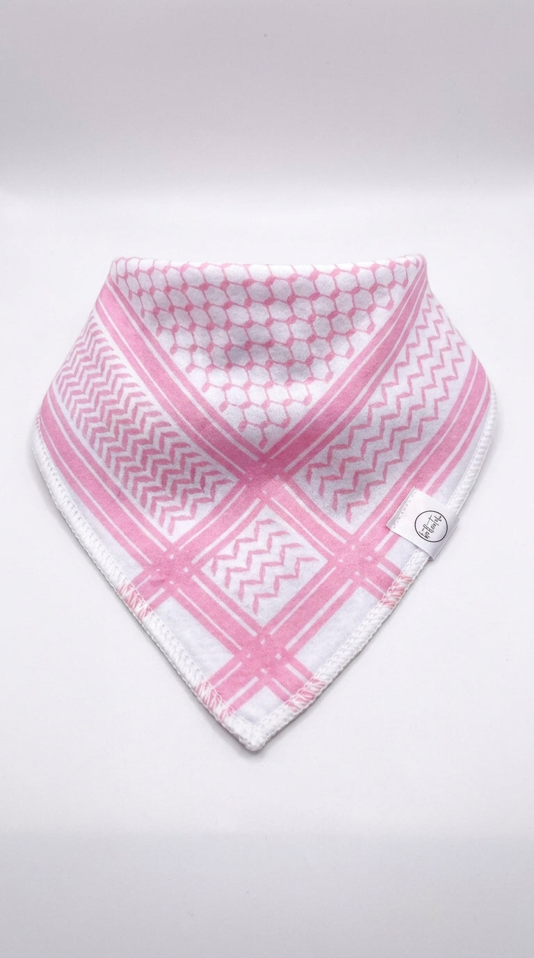 Pink Keffiyeh Baby Bib