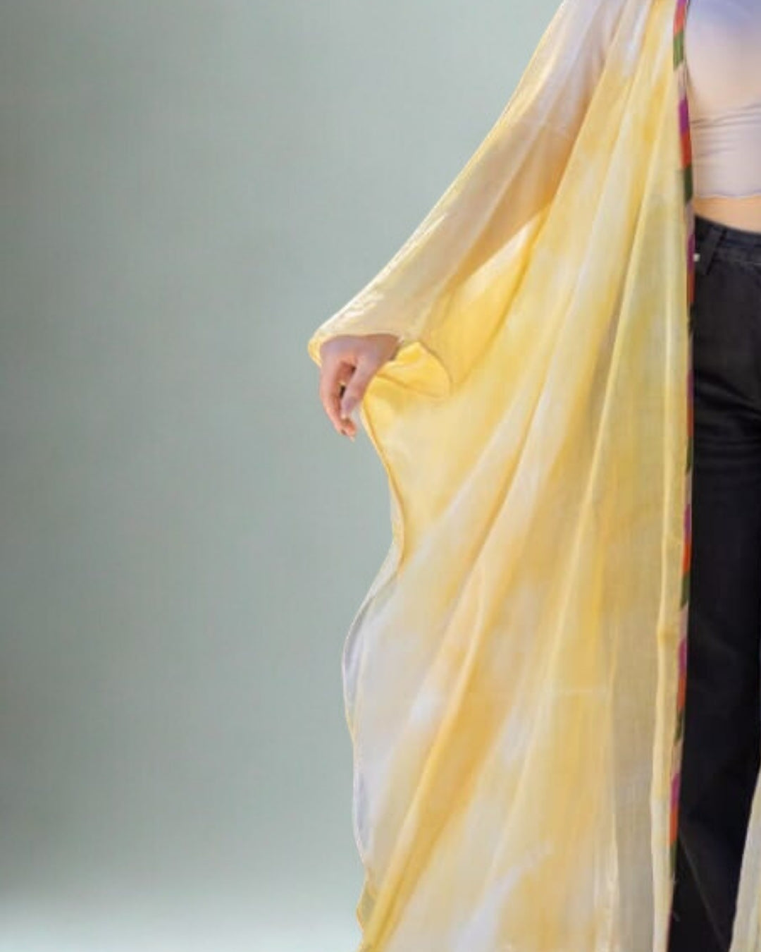 The Satin Abstract Flow Abaya