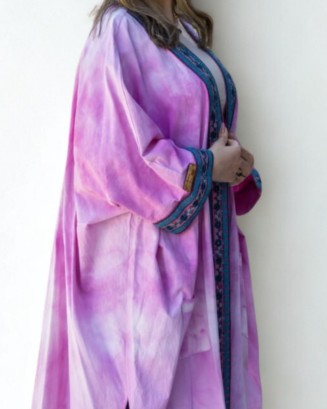 The Artisan Batik Kimono Abaya: Mystic Lilac
