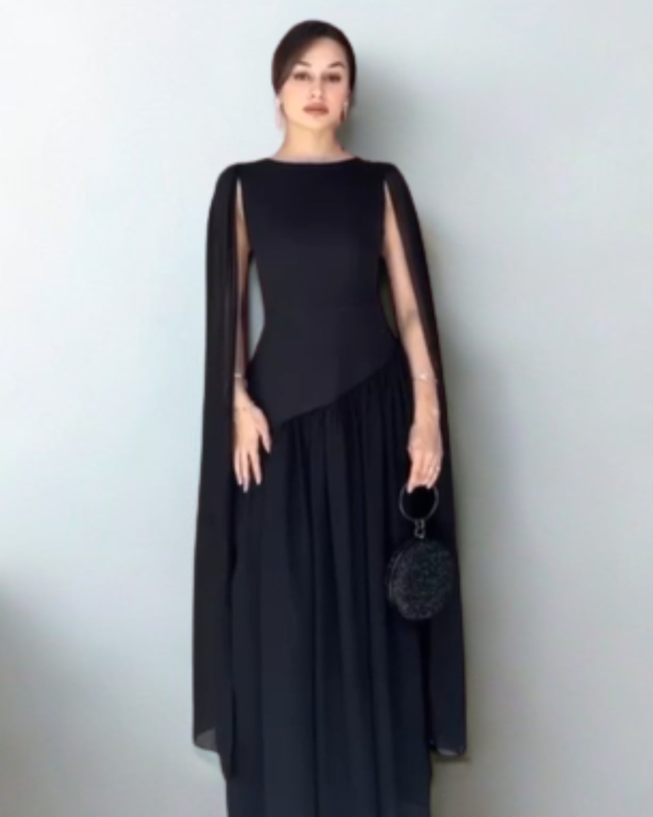 Glam Cape Flow Dress