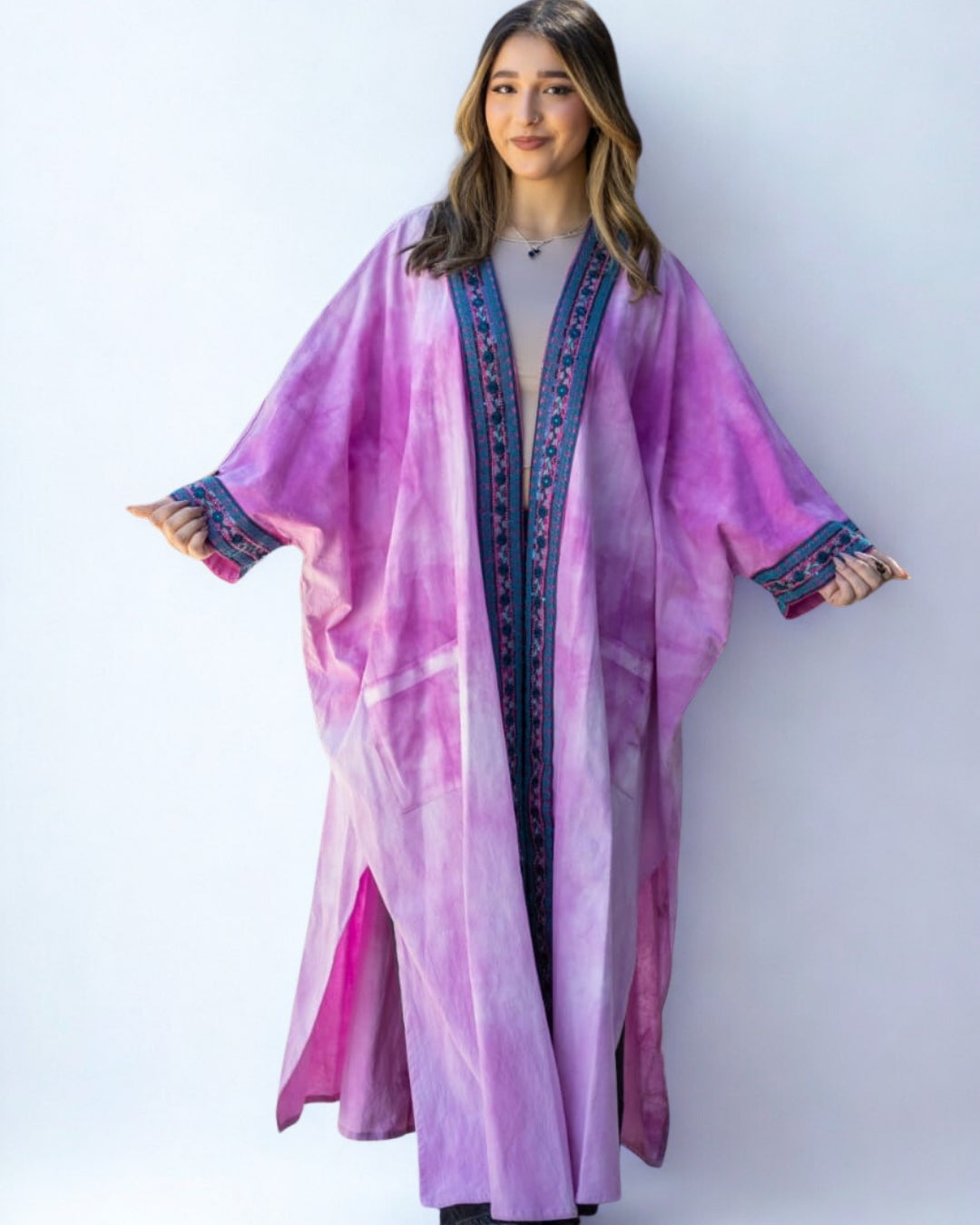 The Artisan Batik Kimono Abaya: Mystic Lilac