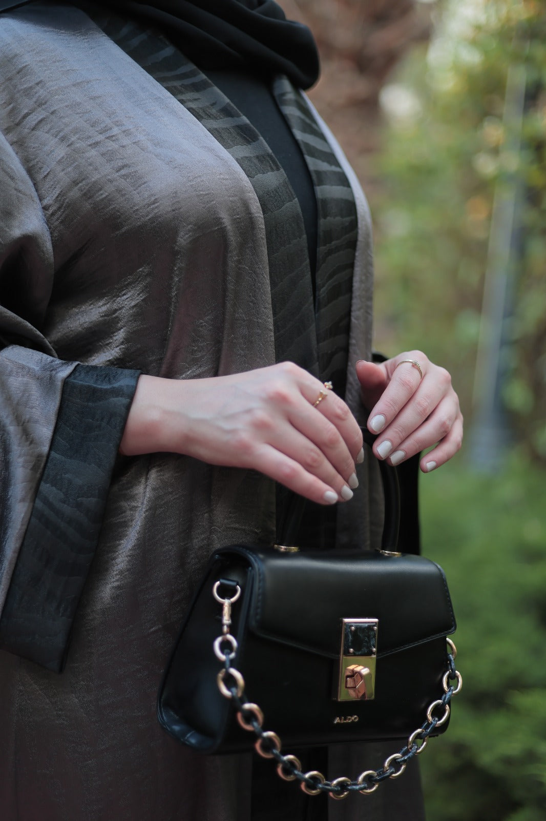 Charcoal Drape Abaya