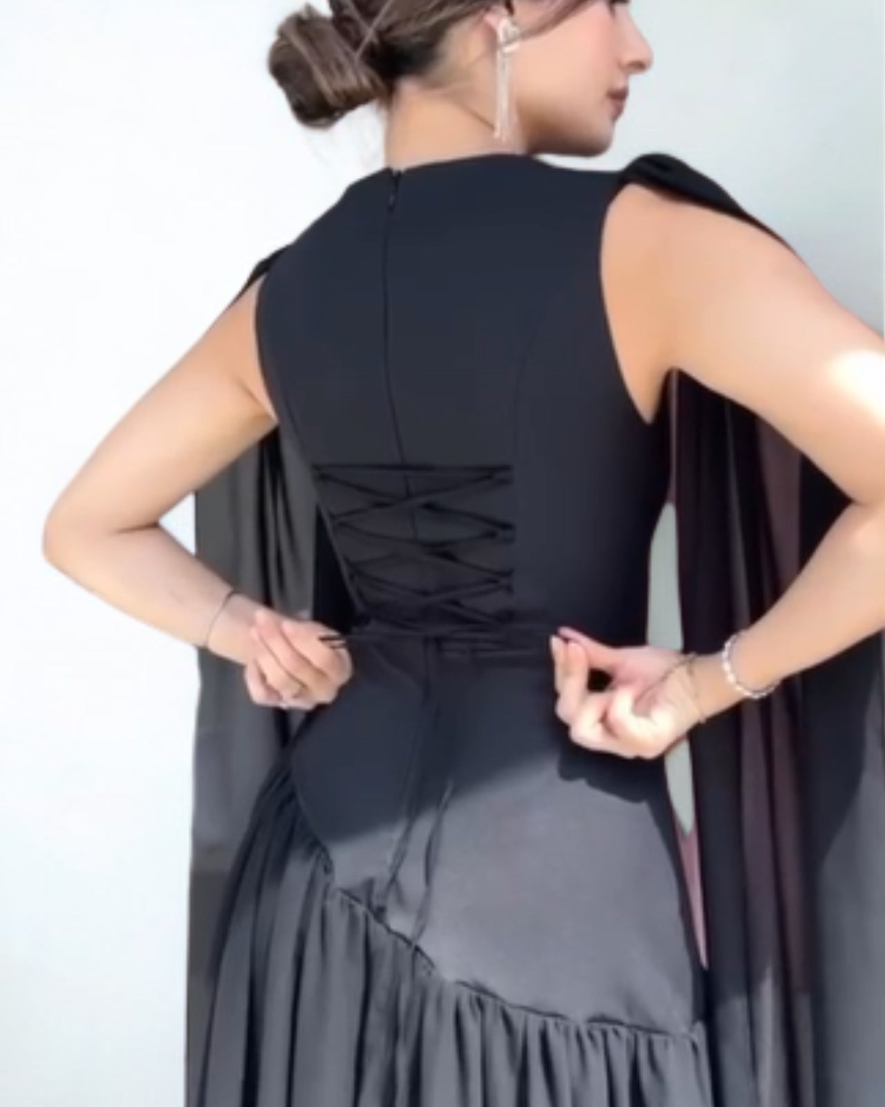 Glam Cape Flow Dress