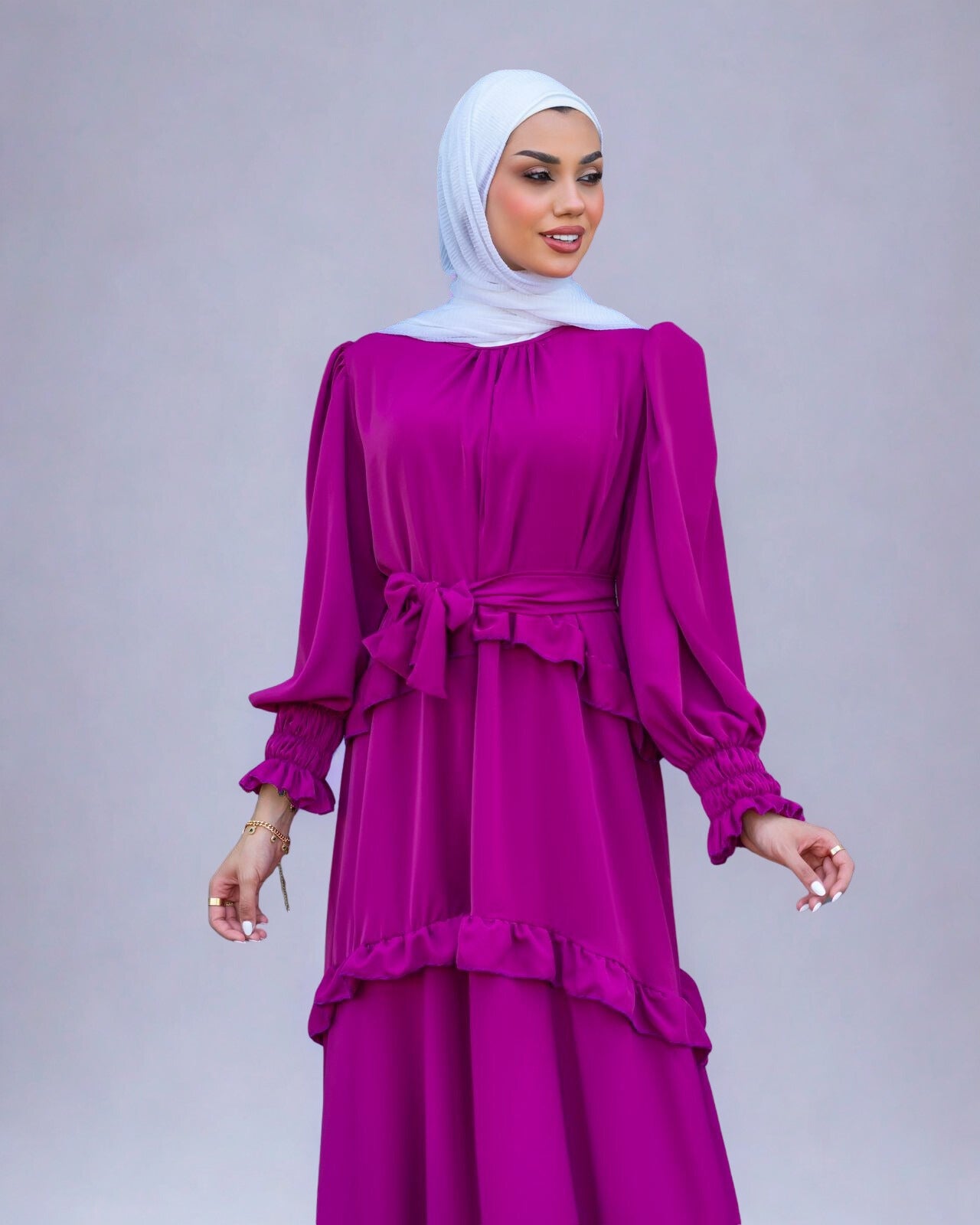 Elegant Ruffled Maxi Dress