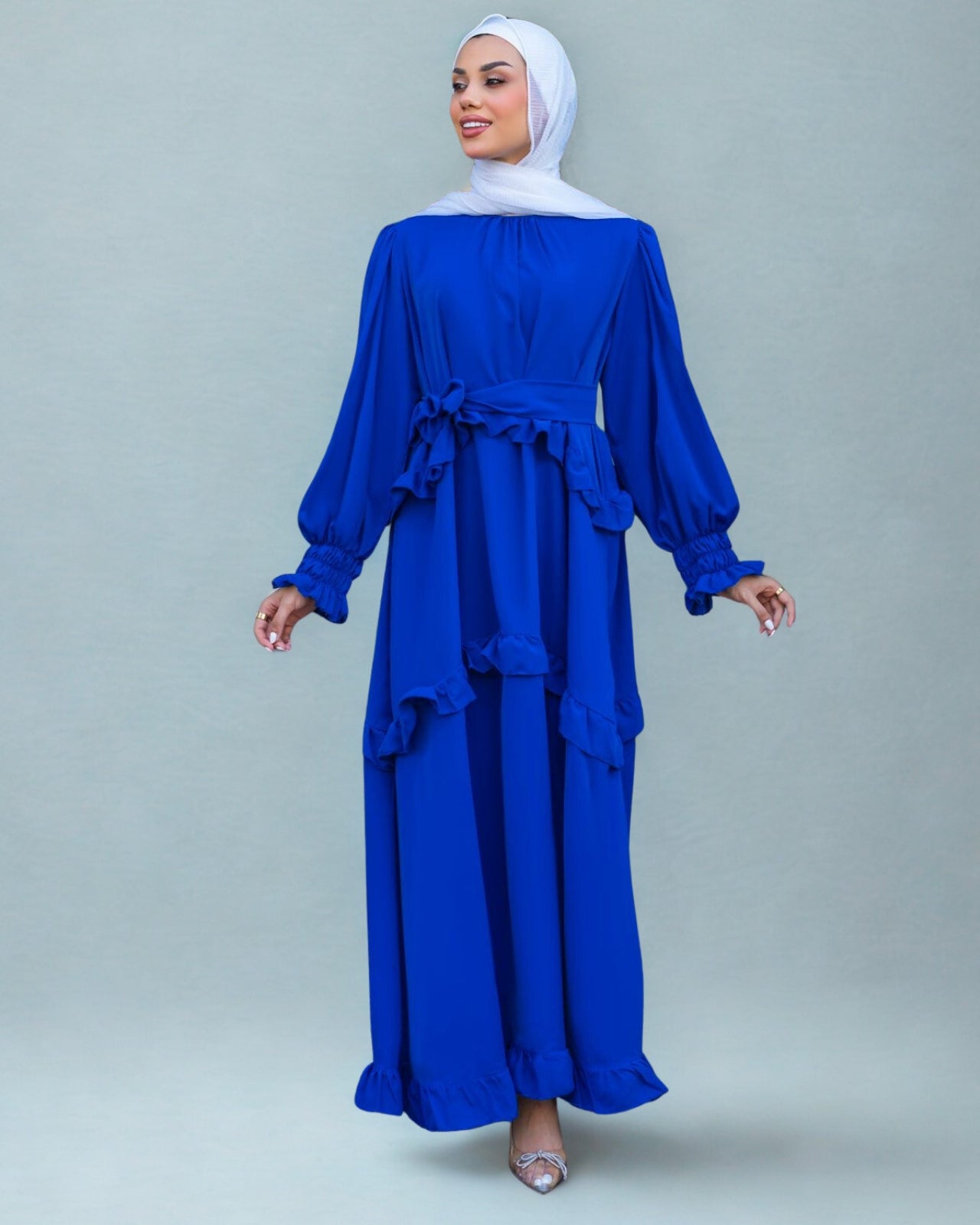 Elegant Ruffled Maxi Dress