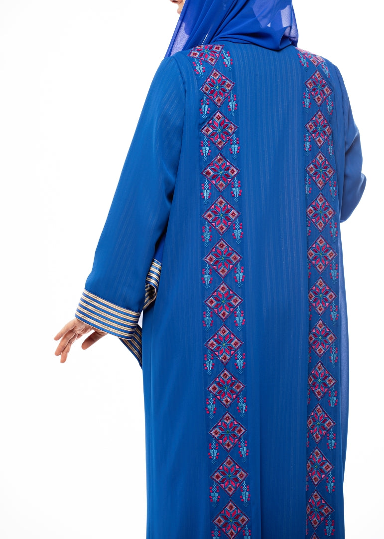 Hand-Embroidered Chiffon Abaya