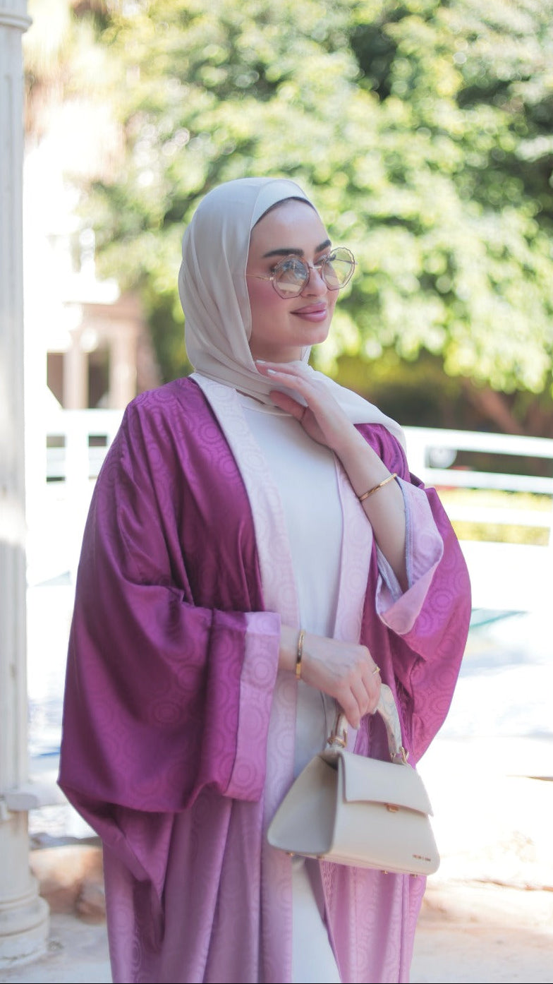 Vibrant purple Abaya
