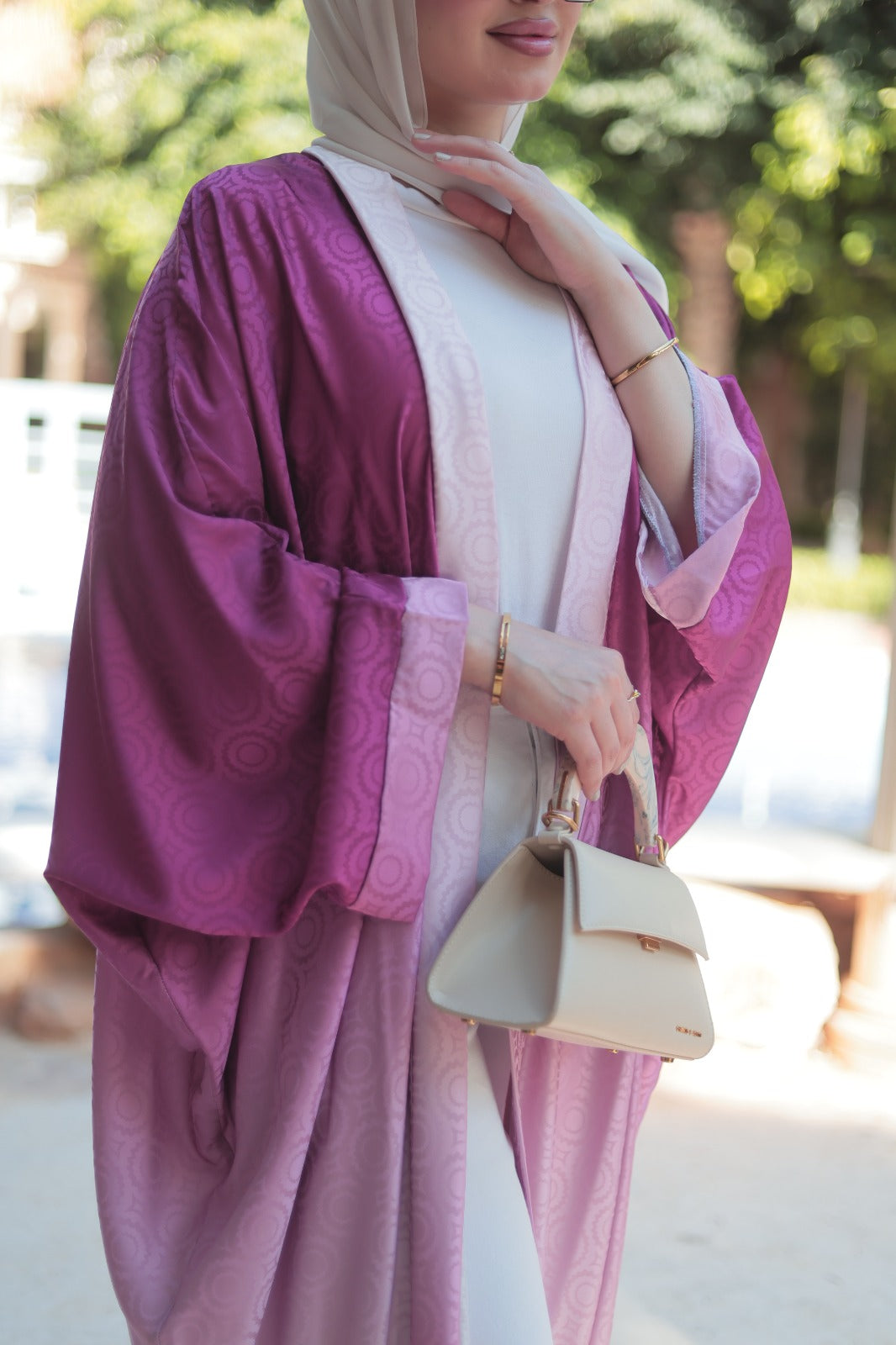 Vibrant purple Abaya