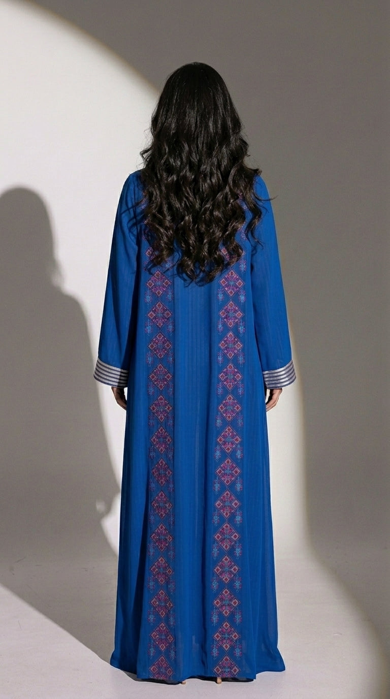 عباية شيفون مطرزة يدويًا – Dar Dina