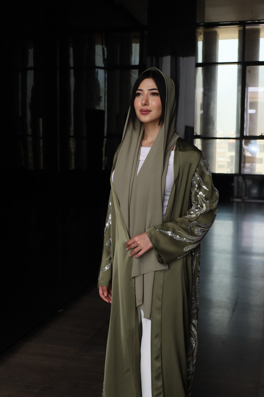 Luxe Olive Abaya