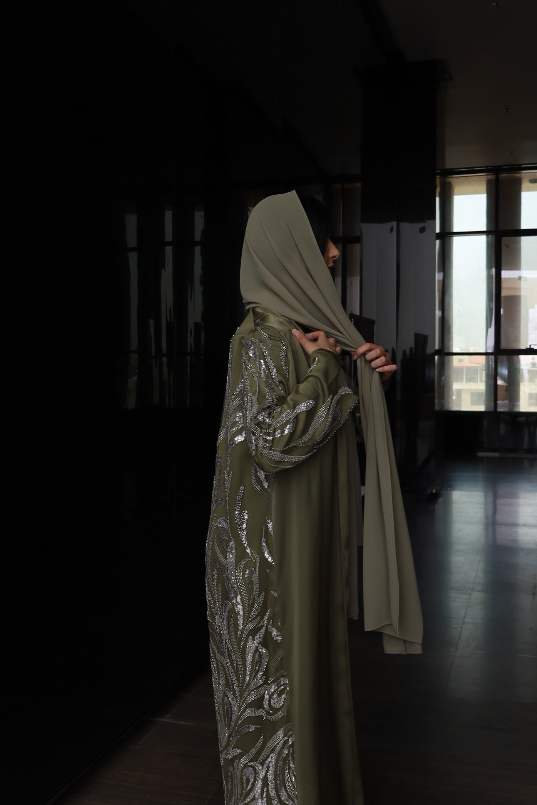 Luxe Olive Abaya