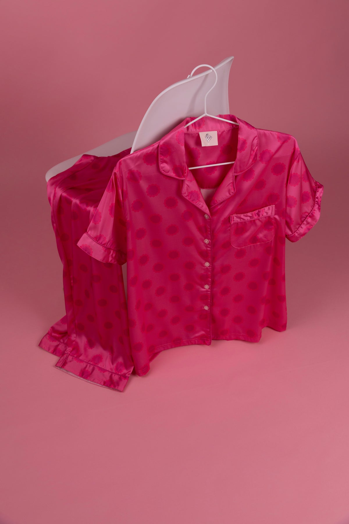 Satin Short Sleeve Pajama Set