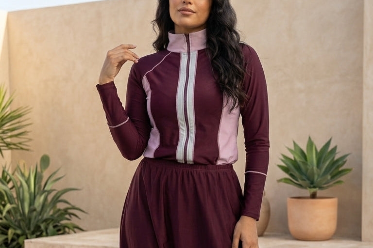 Burkini Modest Swimsuit with Matching Hijab