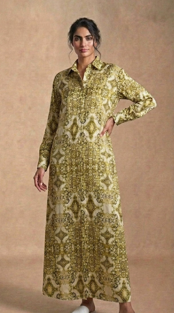 The Olive Scroll Dress