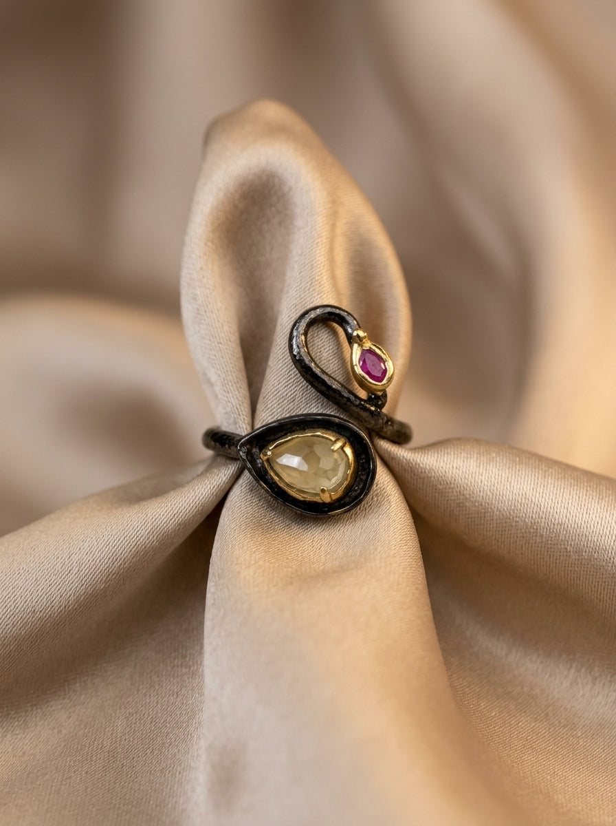 Elegant Swan Statement Ring