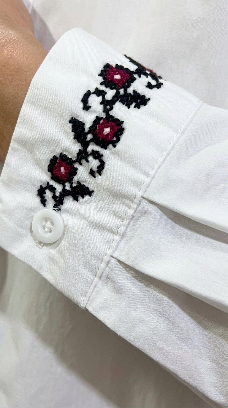 white Embroidered Shirt