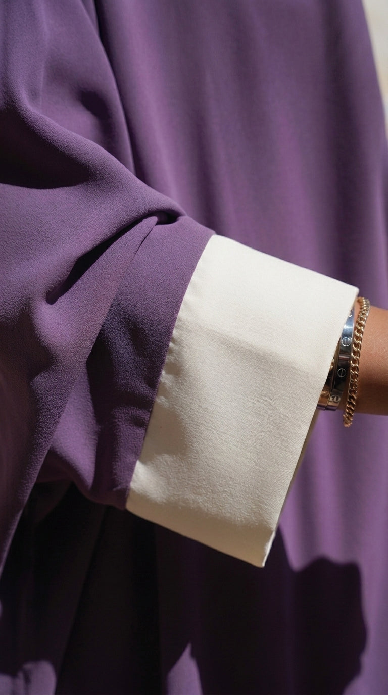 The Purple Pinstripe & Lilac Abaya