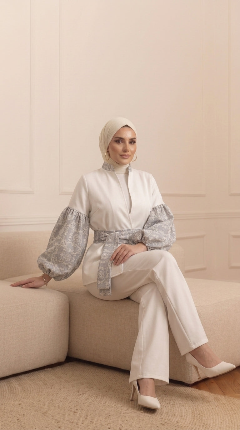 جاكيت Victorian Bloom بأكمام منفوشة