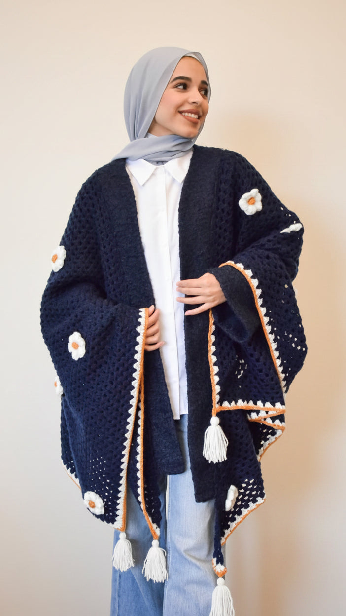 The Eman Collection: Artisan Boucle & Crochet Cardigan