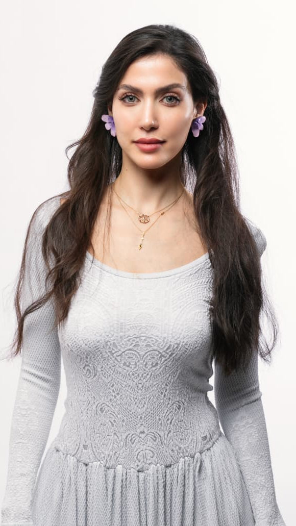 Cyclamen flower Earring