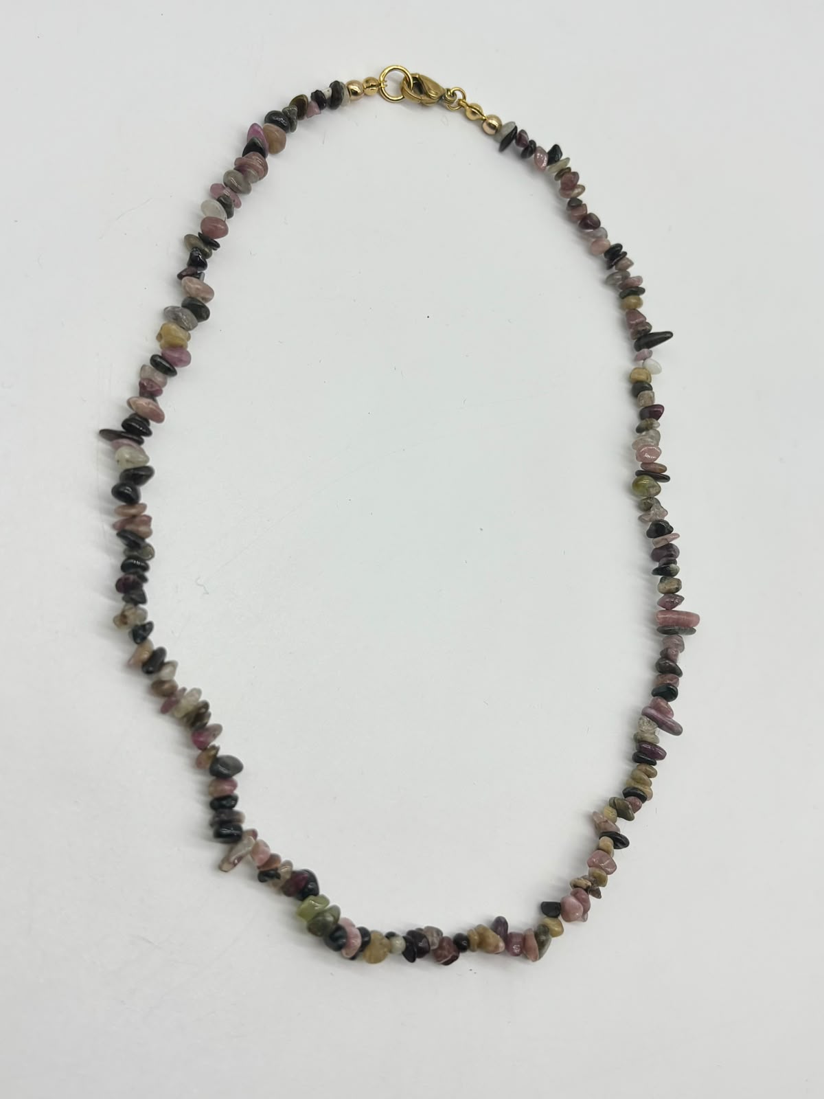 Women's Choker with Tourmaline Stone Beads