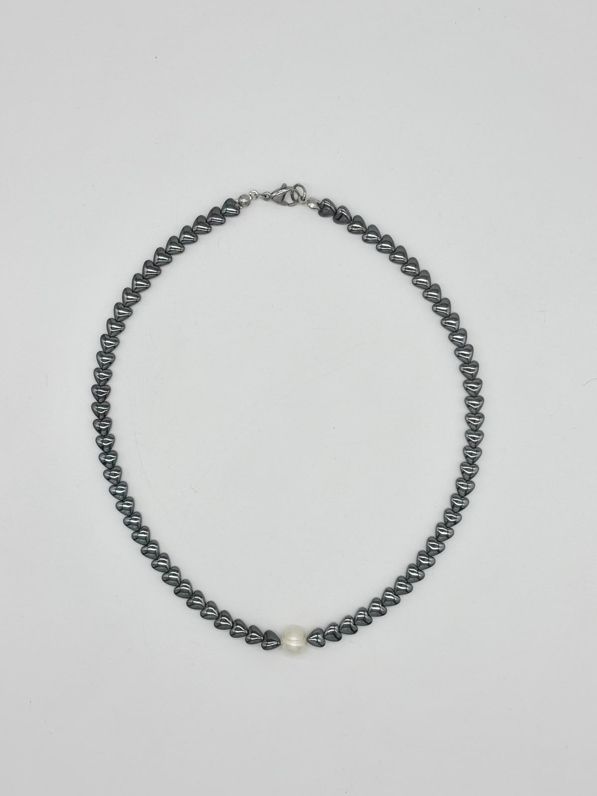 Women's Grey Hematite Stone Beaded Necklace