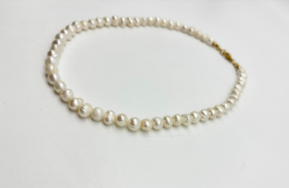 Women's Cultivated Pearl Beaded Necklace 6mm