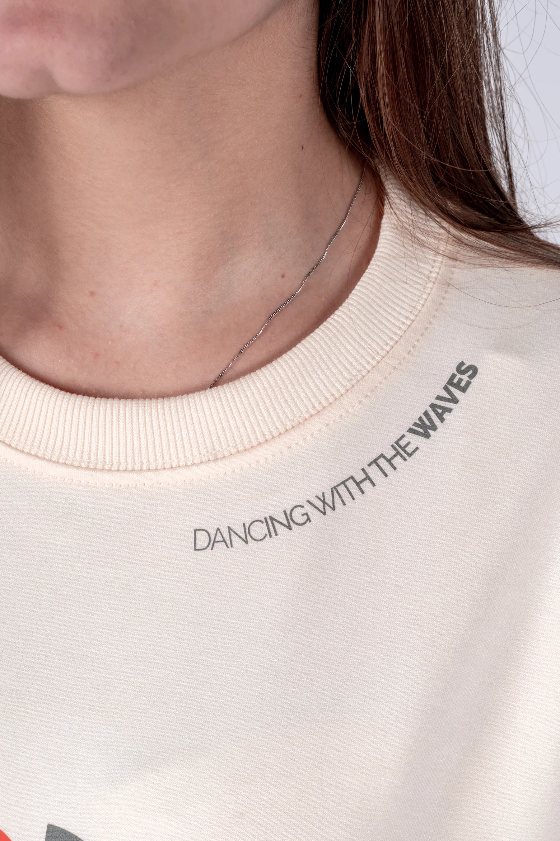 Oversized "Dancing With The Waves" Creamy Unisex T-Shirt