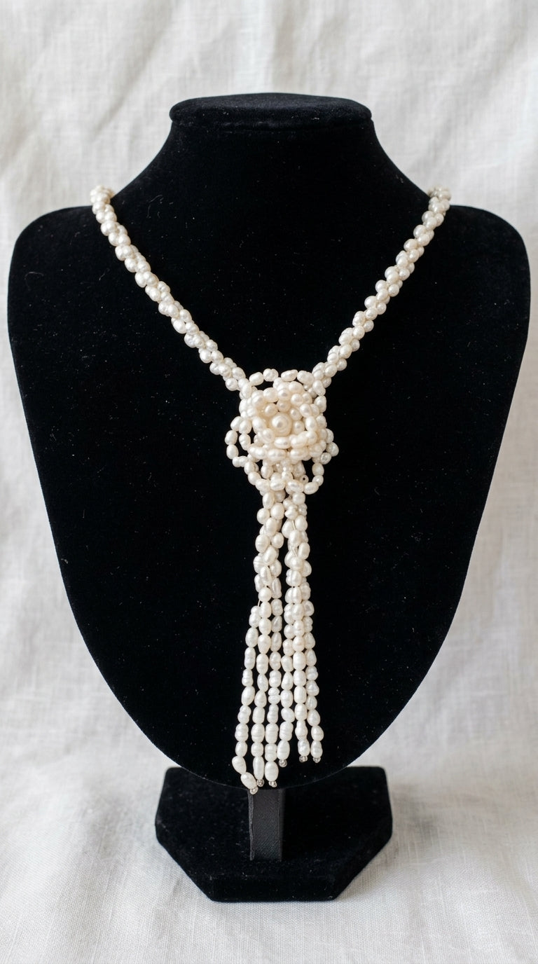 Long Natural Pearl Necklace