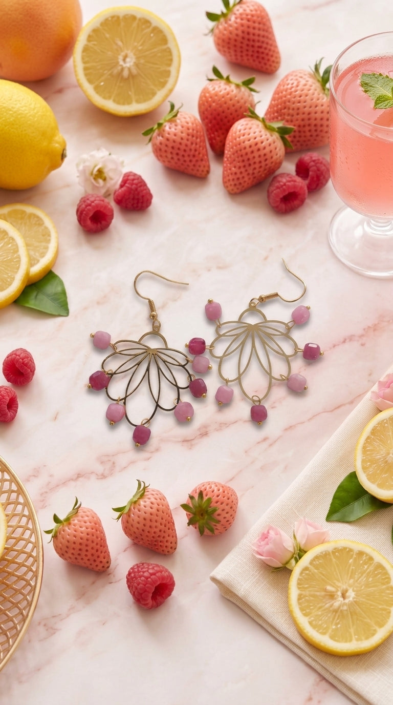 Lavender Cluster Chandelier Earrings – The Pink Lemonade Collection