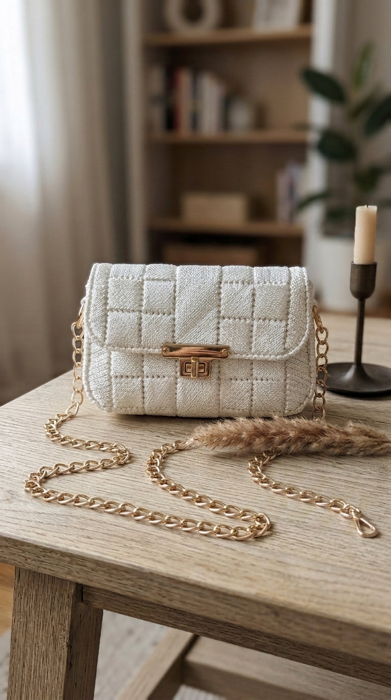 حقيبة يد بيضاء مصنوعة يدويًا – Khoyot bags