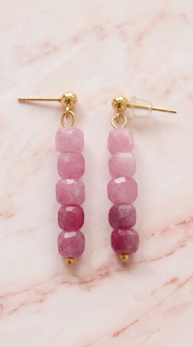 Pink Ombre Beaded Earrings – The Pink Lemonade Collection