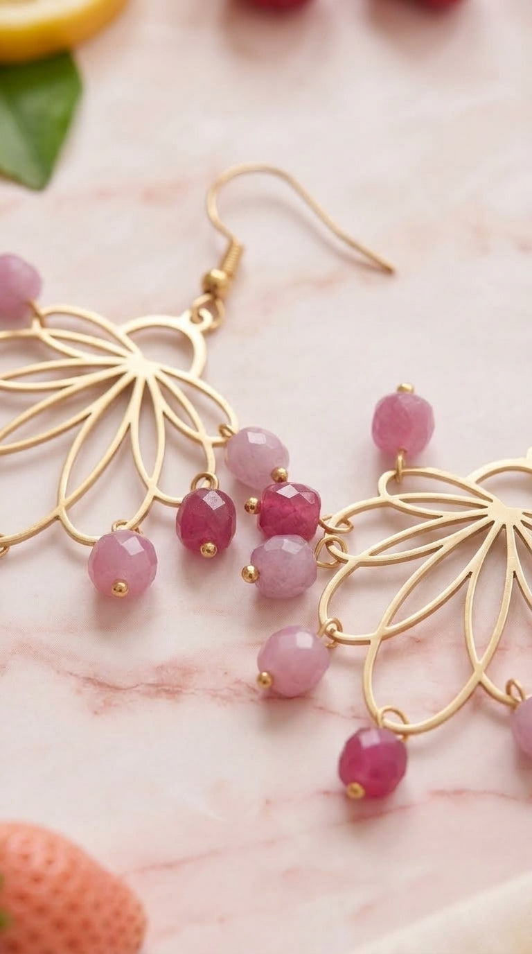 Lavender Cluster Chandelier Earrings – The Pink Lemonade Collection