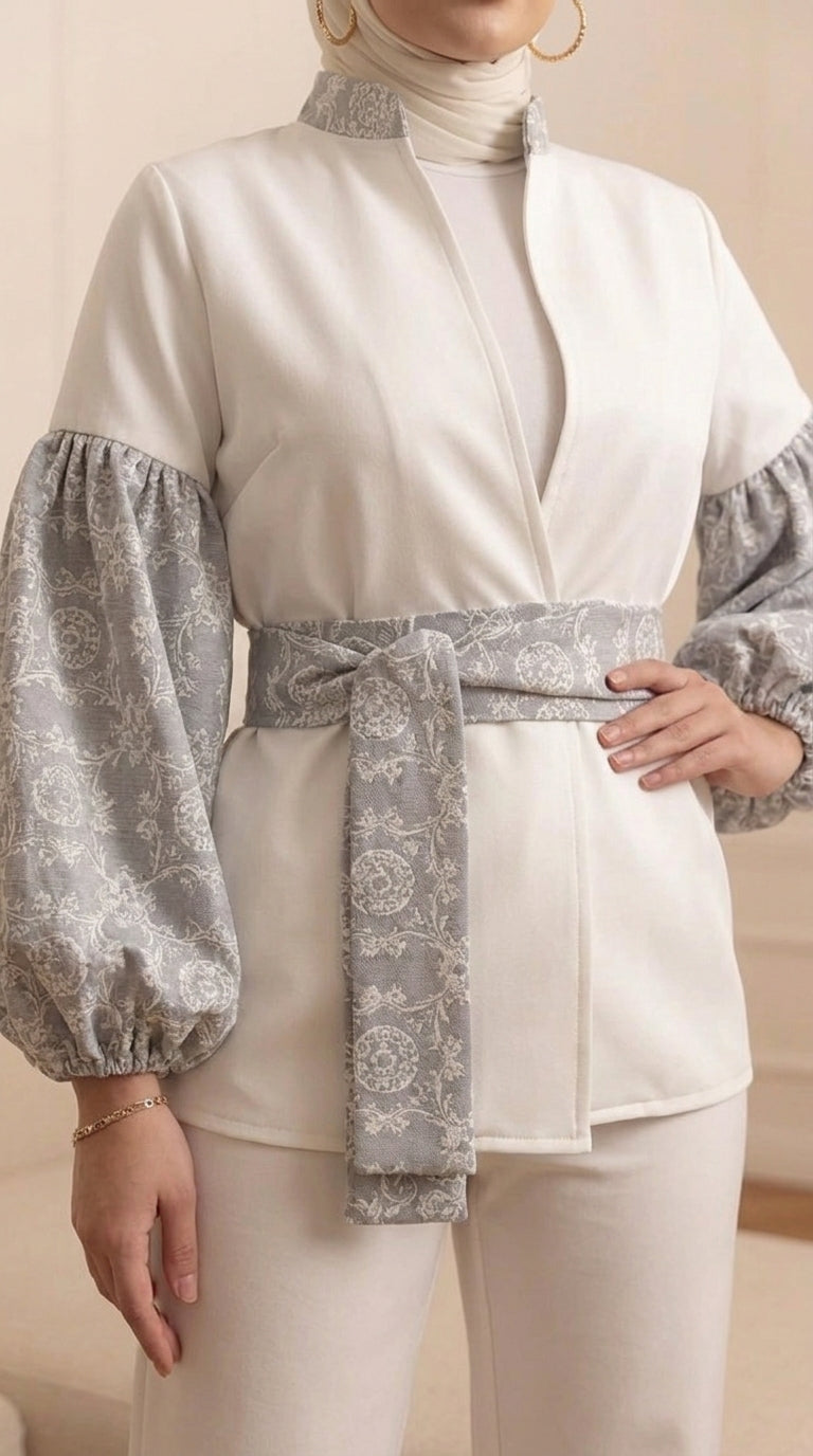 جاكيت Victorian Bloom بأكمام منفوشة
