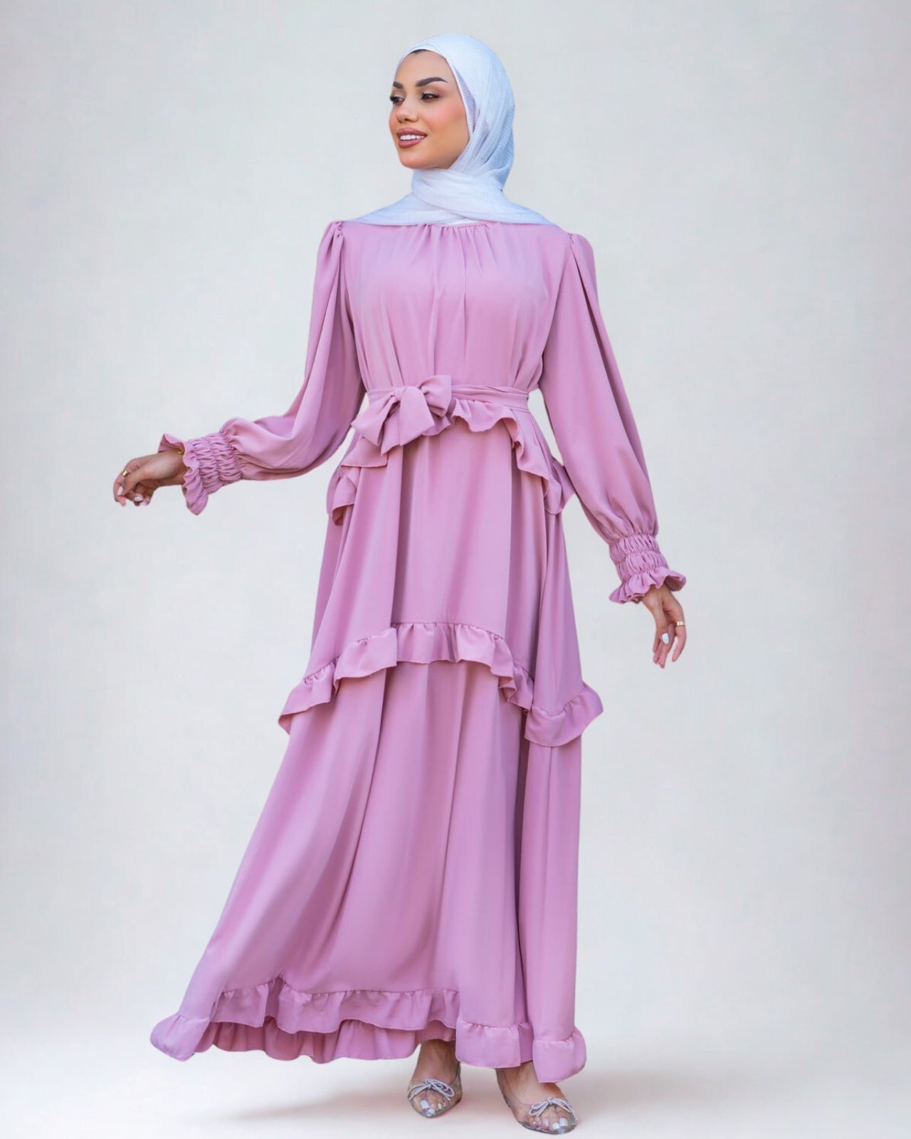 Elegant Ruffled Maxi Dress