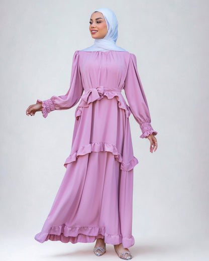 Elegant Ruffled Maxi Dress