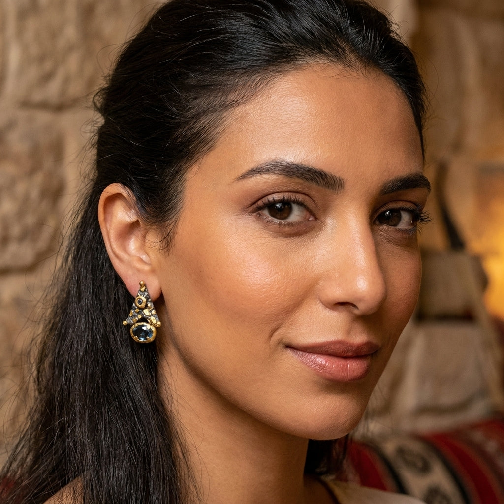 Antique-Inspired Textured  Earrings