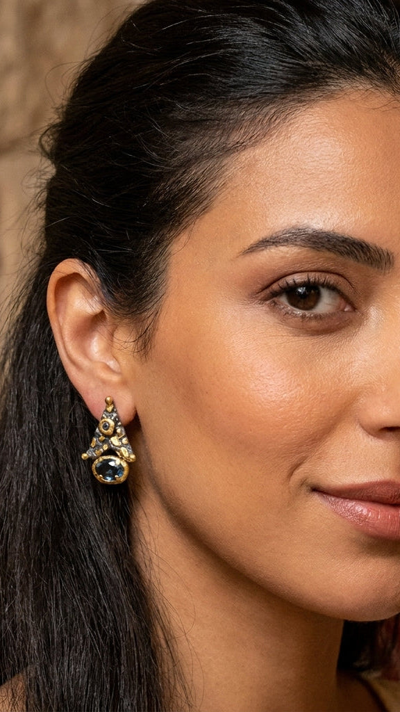 Antique-Inspired Textured  Earrings