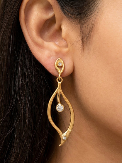 Leaf Drop Earrings