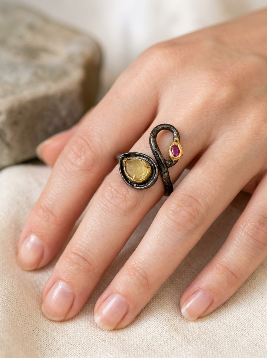 Elegant Swan Statement Ring