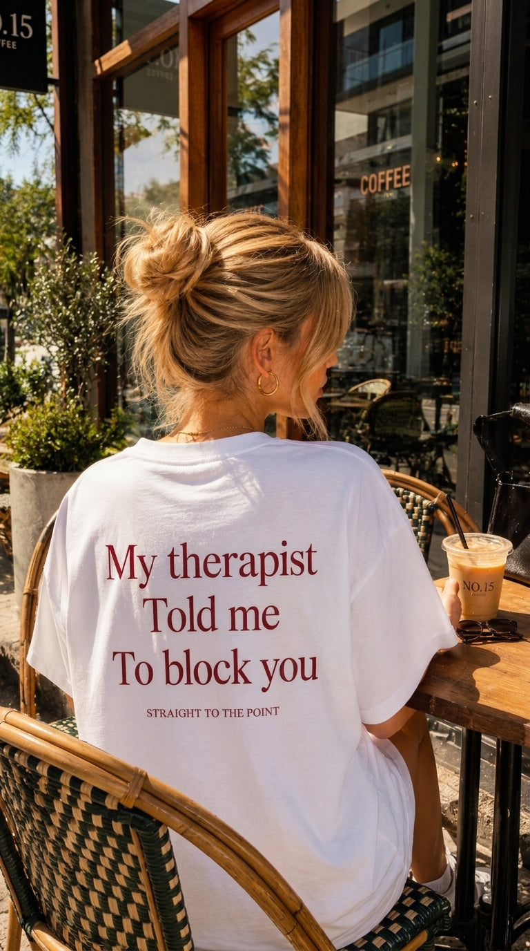 "My Therapist Told Me To Block You" Graphic Tee