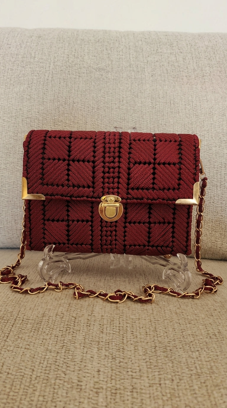 حقيبة Burgundy Bloom – Khoyot bags