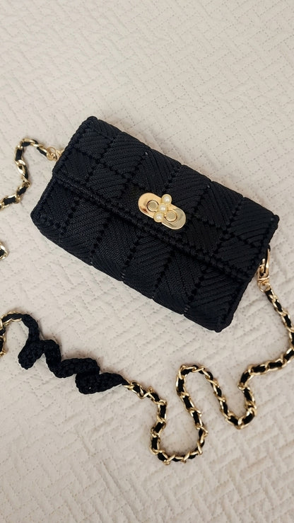 Handcrafted black Handbag