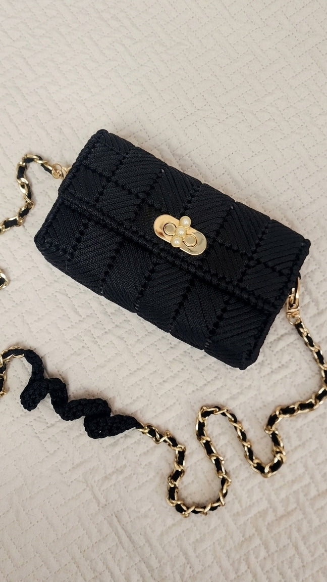 حقيبة يد سوداء مصنوعة يدويًا – Khoyot bags