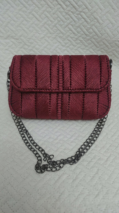 Handcrafted Maroon Elegant Handbag