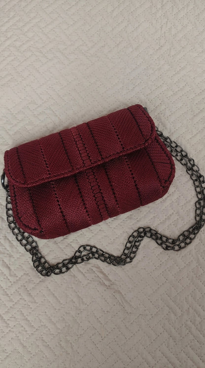 Handcrafted Maroon Elegant Handbag
