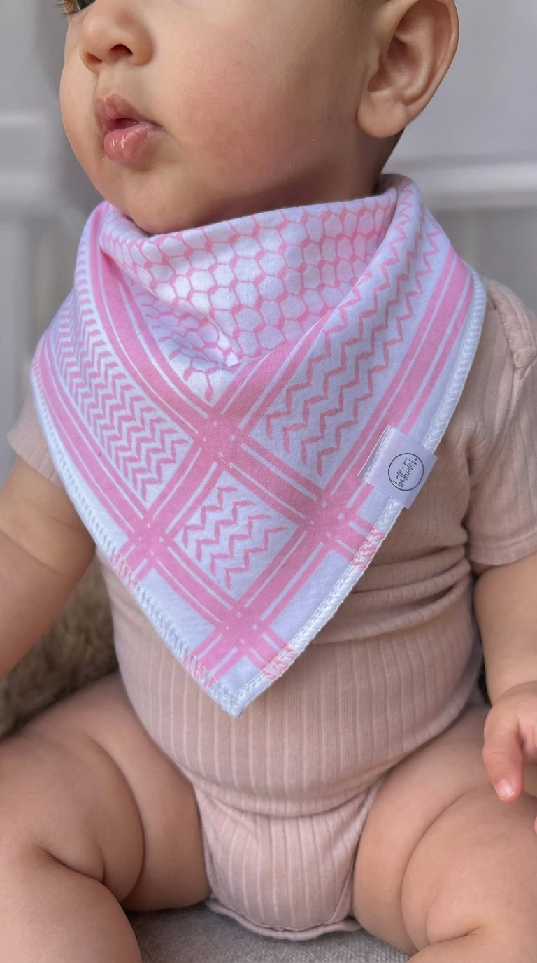 Pink Keffiyeh Baby Bib